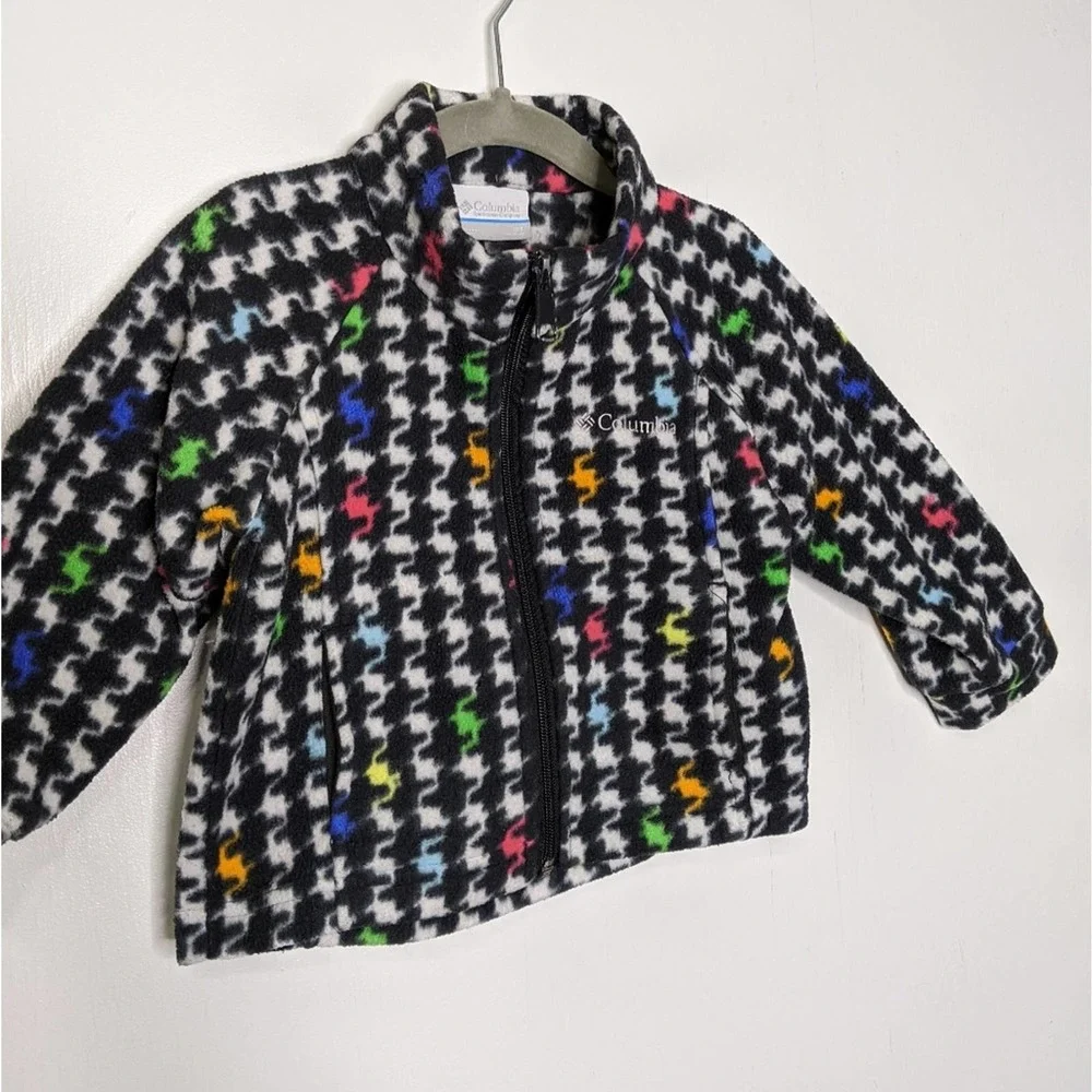 Vintage Columbia Art Jacket Zip 2T Colorful Art Coat